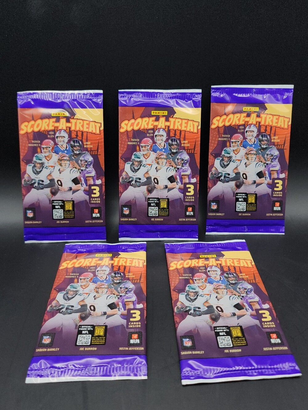 Panini Score Football Trading Card Booster Packs 2025 Lot of 5